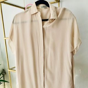 All Saints Blush Pink Shirt Dress